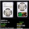 Image 1 : NGC 1885-o Morgan Dollar $1 Graded ms65 By NGC