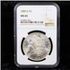 Image 2 : NGC 1885-o Morgan Dollar $1 Graded ms65 By NGC