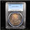 Image 2 : PCGS 1886-p Colorfully Toned Morgan Dollar $1 Graded ms63 By PCGS