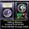 Image 1 : Proof 1991-P Korean War Modern Commem Dollar $1 Graded GEM++ Proof Deep Cameo By USCG