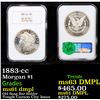 Image 1 : NGC 1883-cc Morgan Dollar $1 Graded ms61 dmpl By NGC