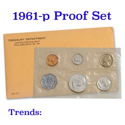 1961 Proof Set in the Original Packaging including mint memo