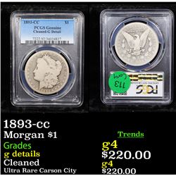 PCGS 1893-cc Morgan Dollar $1 Graded g details By PCGS