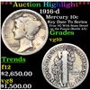 Image 1 : ***Auction Highlight*** 1916-d Mercury Dime 10c Grades vg+ (fc)