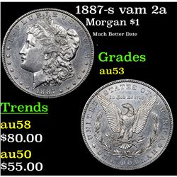 1887-s vam 2a Morgan Dollar $1 Grades Select AU