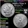 Image 1 : ***Auction Highlight*** 1898-s Vam 3 Morgan Dollar 1 Graded Select Unc By USCG (fc)