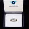 Image 2 : Decadence Sterling Silver Rhodium Multi-Cut  Ring With 5 Round Stone Band Size 9