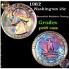 Image 1 : Proof 1962 Washington Quarter 25c Grades GEM Proof Cameo