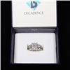 Image 2 : Decadence Sterling Silver Rhodium Multi-Cut Ring With 5 Round Stone Band Size 9