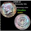 Image 1 : 1968-d Kennedy Half Dollar 50c Grades Select+ Unc