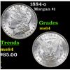 Image 1 : 1884-o Morgan Dollar $1 Grades Choice Unc