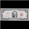 Image 2 : 1963 $2 Red Seal United States Note Low Serial Number Grades Choice AU/BU Slider