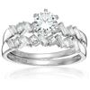 Image 1 : Decadence Sterling Silver 5mm Round Cut  Set With Multi Cut Bands Size 6