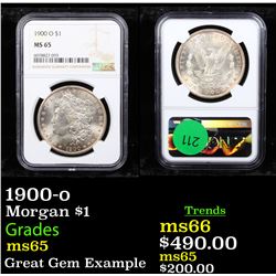 NGC 1900-o Morgan Dollar $1 Graded ms65 By NGC