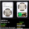 Image 1 : NGC 1900-o Morgan Dollar $1 Graded ms65 By NGC
