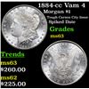 Image 1 : 1884-cc Vam 4 Morgan Dollar $1 Grades Select Unc