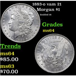 1883-o vam 21 I2 R3 Morgan Dollar $1 Grades Choice Unc