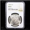 Image 2 : NGC 1900-o Morgan Dollar $1 Graded ms65 By NGC