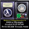 Image 1 : Proof 1992-S Olympic Modern Commem Dollar $1 Graded GEM++ Proof Deep Cameo By USCG