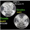 Image 1 : 1881-s Morgan Dollar $1 Grades Select Unc
