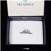 Image 2 : Decadence Sterling Silver Princess Cut 3 Stone Bamboo Ring Size 8