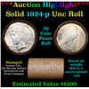 Image 1 : ***Auction Highlight*** 1924-p Solid Uncirculated Peace Dollar Shotgun Roll (fc)