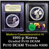 Image 1 : Proof 1991-P Korean War Modern Commem Dollar $1 Graded GEM++ Proof Deep Cameo By USCG