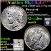 Image 1 : ***Auction Highlight*** 1934-s DDO Vam 3 Top 50 Peace Dollar 1 Graded Select Unc By USCG (fc)