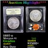 Image 1 : ***Auction Highlight*** 1897-o Morgan Dollar 1 Graded Select+ Unc BY USCG (fc)