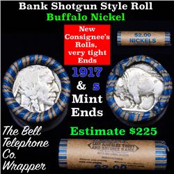 Buffalo Nickel Shotgun Roll in Old Bank Style 'Los Angeles Trust And Savings Bank' Wrapper 1917 & s 