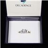 Image 2 : Decadence Sterling Silver mm Princess Cut 3 Stone Ring Size 6