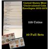 Image 1 : Group of 10 United States Mint Uncurculated Coin Sets In Original Government Packaging 1970-1979 116