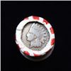 Image 2 : Mixed small cents 1c orig shotgun roll, 1917-s Wheat Cent, 1892 Indian Cent other end, Seal Strong W