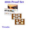 Image 1 : 2018 United States Mint Proof Set - 10 Pieces!