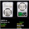 Image 1 : NGC 1901-o Morgan Dollar $1 Graded ms62 By NGC