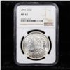 Image 2 : NGC 1901-o Morgan Dollar $1 Graded ms62 By NGC