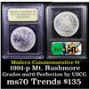 Image 1 : 1991-p Mount Rushmore Modern Commem Dollar $1 Graded ms70, Perfection By USCG