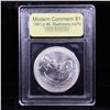Image 2 : 1991-p Mount Rushmore Modern Commem Dollar $1 Graded ms70, Perfection By USCG
