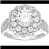 Image 1 : Decadence Sterling Silver 8mm Round Cluster Ring Size 7