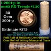 Image 1 : Shotgun Lincoln 1c roll, 2001-p 50 pcs Brandt Wrapper