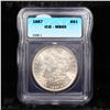 Image 2 : 1887-p vam 1 Morgan Dollar $1 Graded ms65 By ICG
