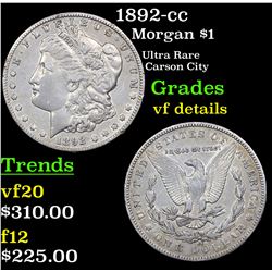 1892-cc Morgan Dollar $1 Grades vf details