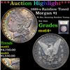 Image 1 : ***Auction Highlight*** 1889-s Rainbow Toned Morgan Dollar 1 Graded Choice+ Unc By USCG (fc)