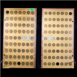 Near Complete Lincoln Cent Page 1931-1953 61 coins