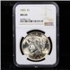 Image 2 : NGC 1923-p Peace Dollar $1 Graded ms65 By NGC