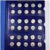 Image 3 : Complete Silver Roosevelt Dime Book 1946-1964 48 coins