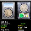 Image 1 : PCGS 1884-s Morgan Dollar $1 Graded au50 By PCGS