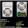 Image 1 : NGC 1880-s Morgan Dollar $1 Graded ms65 By NGC