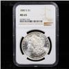 Image 2 : NGC 1880-s Morgan Dollar $1 Graded ms65 By NGC