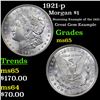 Image 1 : 1921-p Morgan Dollar 1 Grades GEM Unc